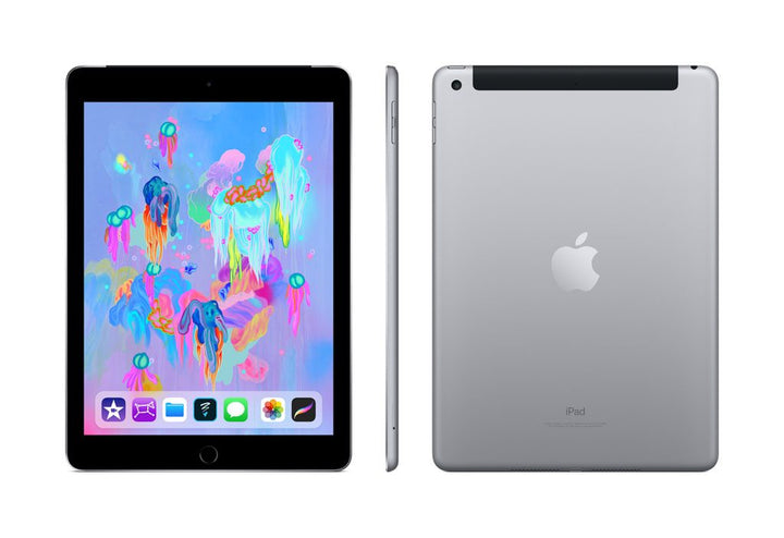 iPad 6th Gen 9.7" Cellular + Wi-Fi 32GB Space Grey A1954 A Grade above 80% Battery Health