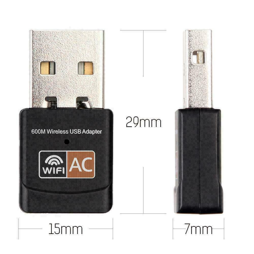 [5-B28]AC600 600Mbps Dual-Band Free-Driver Wireless USB Adapter Network Card 802.11 AC 2.4G / 5G