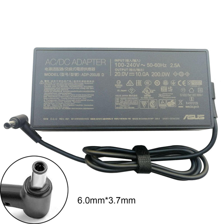 Original ASUS ROG G513 G513QC-HF139R G513QC-HF140R 200W AC Power Adapter Charger 20V 10A Charger 6.0mm*3.7mm (with center