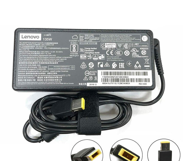 [M56]Original Lenovo Power Adapte 20V 6.75A 135w pin inside 10.5mm x 4mm square head