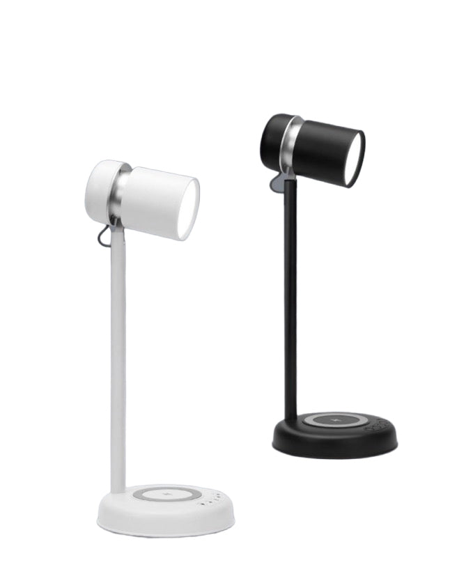 Reading lamp with bluetooth music player and wireless charging L9-White