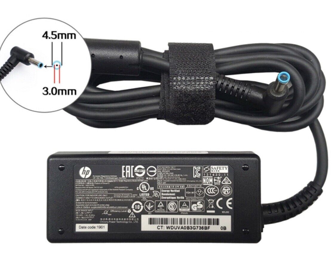 [M57]Original HP 19.5V 2.31A 45W Power Adapter,Tip pin size: 4.5mm * 3.0mm (Blue with pin in centre)