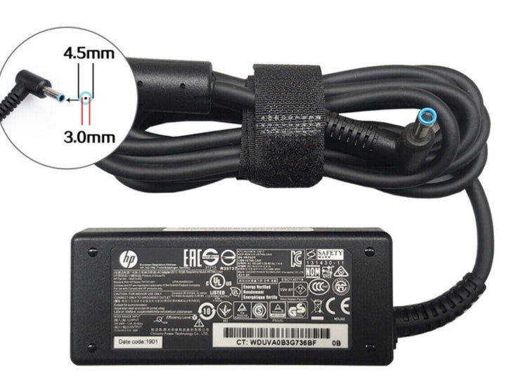 Original HP 19.5V 2.31A 45W Power Adapter,Tip pin size: 4.5mm * 3.0mm (Blue with pin in centre)