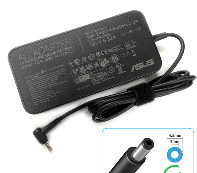 [M67]Original Asus G501VW 19V 6.32A 4.5mmx3.0mm with Pin in the Middle 120W Power Adapter.
