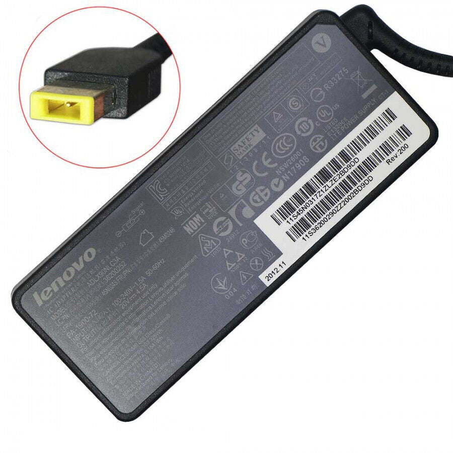 [M44]Original Lenovo ADLX90NLC3A 20V 4.5A 90W Power Adapter.Tip Square with pin inside 10.5mm x 4mm