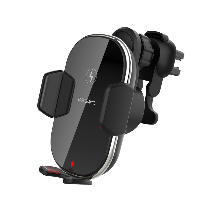 CF69 Full-Automatic Car Holder 15w Wireless Charger1x Air vent clip and 1x Dashboard Suction Cup