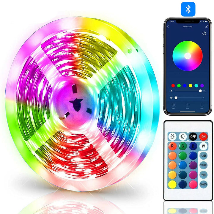 5V USB RGB Bluethooth + Remote Control Strip Light 1M Waterproof with Mood light for TV