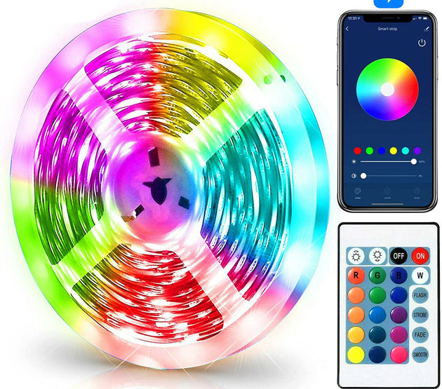 [AL3]5V USB RGB Bluethooth + Remote Control Strip Light 4M Waterproof with Mood light for TV