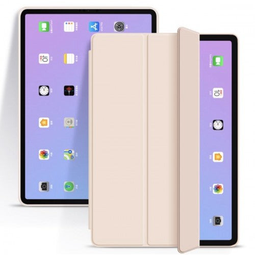 Flip iPad Case Soft Silicone Back Cover with pen slot for iPad MINI6 Pink