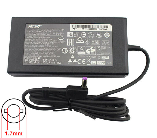 [M75]Genuine Acer 19V 7.1A 135W 5.5x1.7mm Power Charger Adapter PA-1131-16