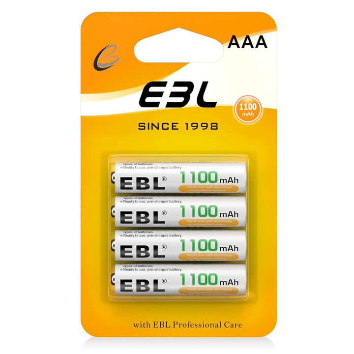 EBL LN-8123 4 Pack 1100mAh AAA NI-MH Rechargeable Battery